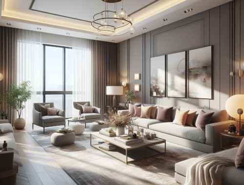 白水泥，黑水泥，5万套，55平米，简约混搭LOFT